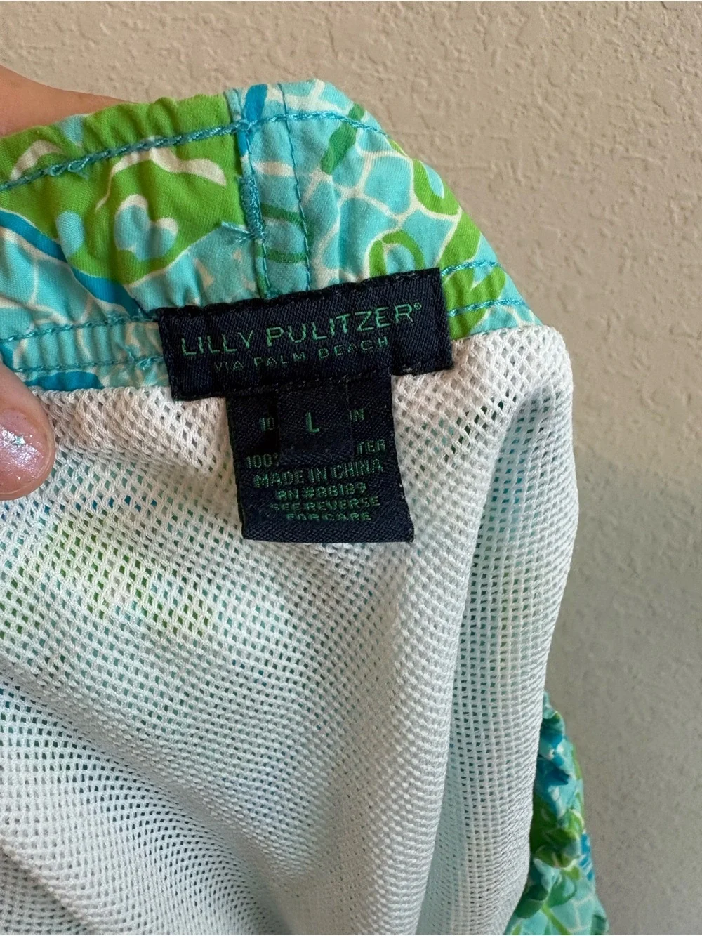 Lilly Pulitzer Men’s Swim Trunks Blue Green Size Large